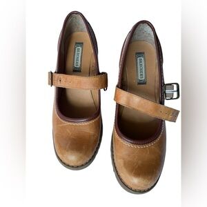 Vintage Skechers Mary Jane Platform Shoes codeltan Brown Man Made Material 7